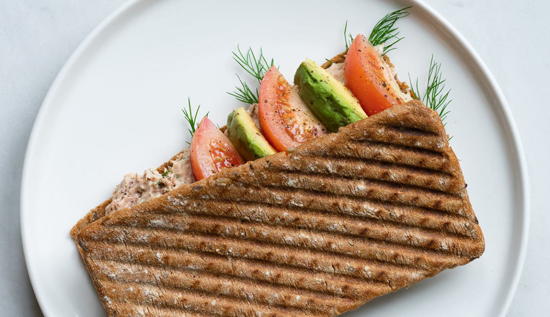 Joe & The Juice Tunacado sandwich with tuna, avocado and tomato
